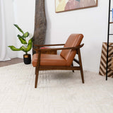 Brandon Tan Leather Lounge Chair Tan - AFC00034 - Luna Furniture