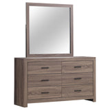 Brantford 6-drawer Dresser with Mirror Barrel Oak from Coaster - Luna Furniture