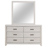 Brantford 6-drawer Dresser with Mirror Coastal White from Coaster - Luna Furniture