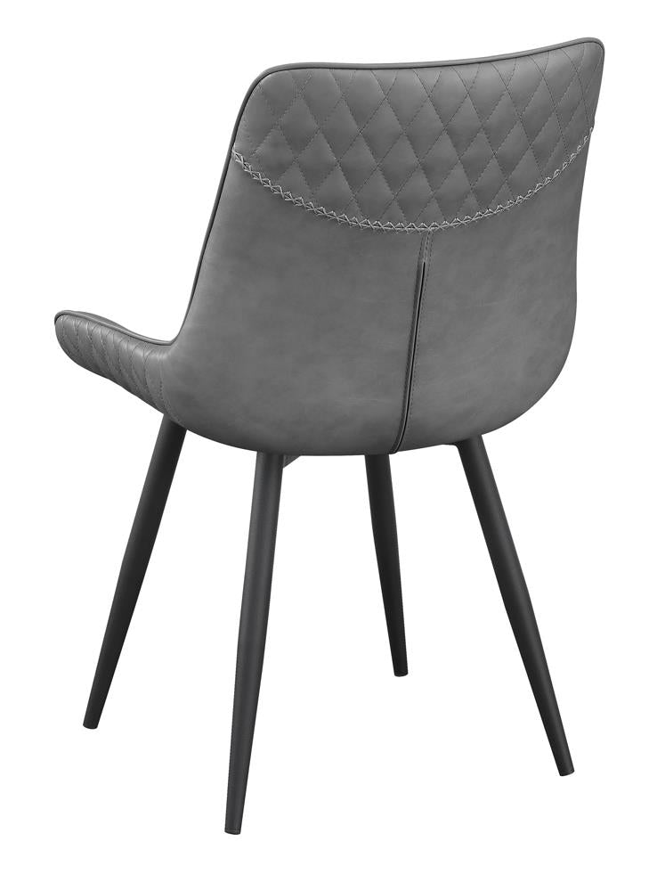 Brassie Upholstered Side Chairs Grey (Set of 2) - 110272 - Luna Furniture