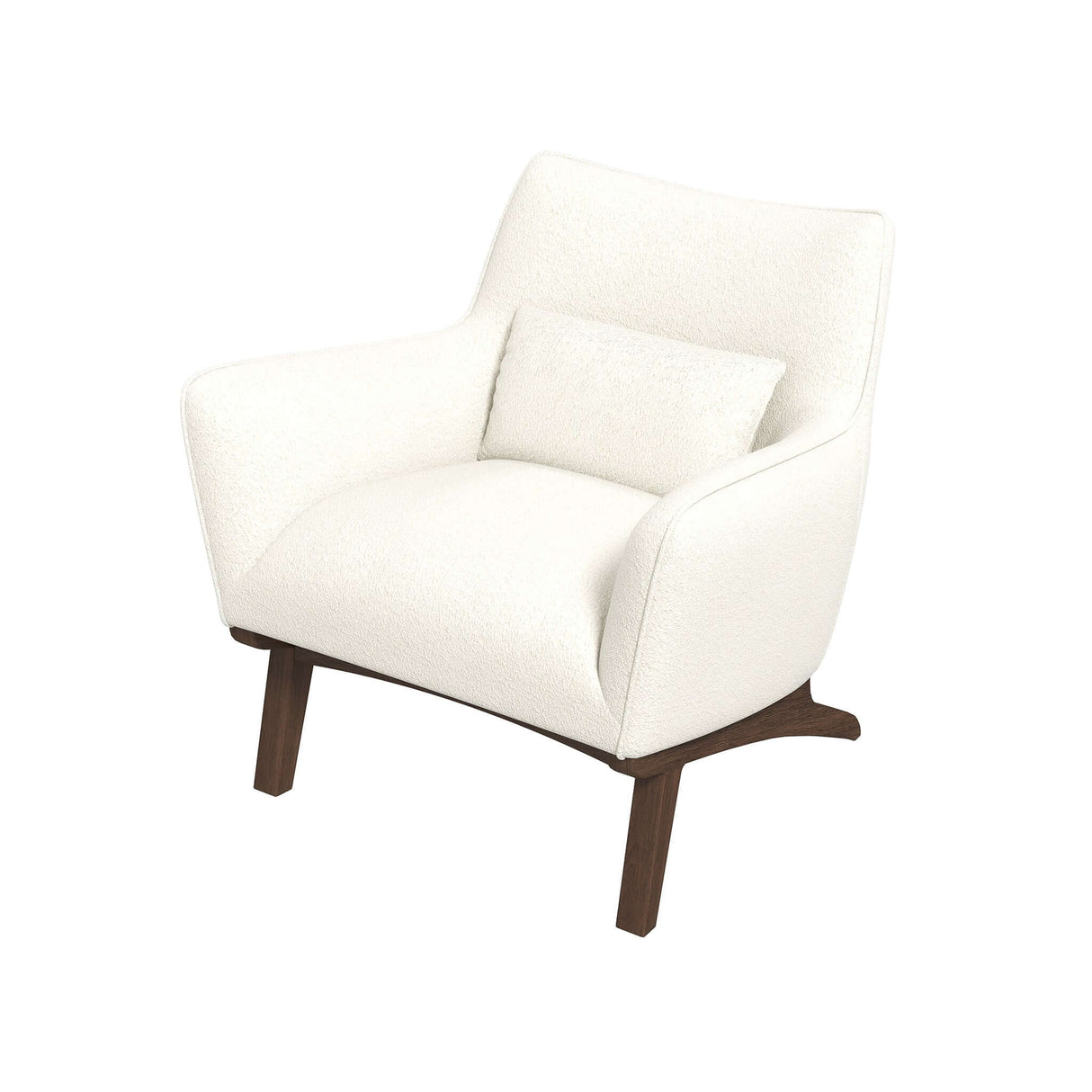 Brayden Mid Century Modern Beige Boucle Armchair - AFC00283 - Luna Furniture