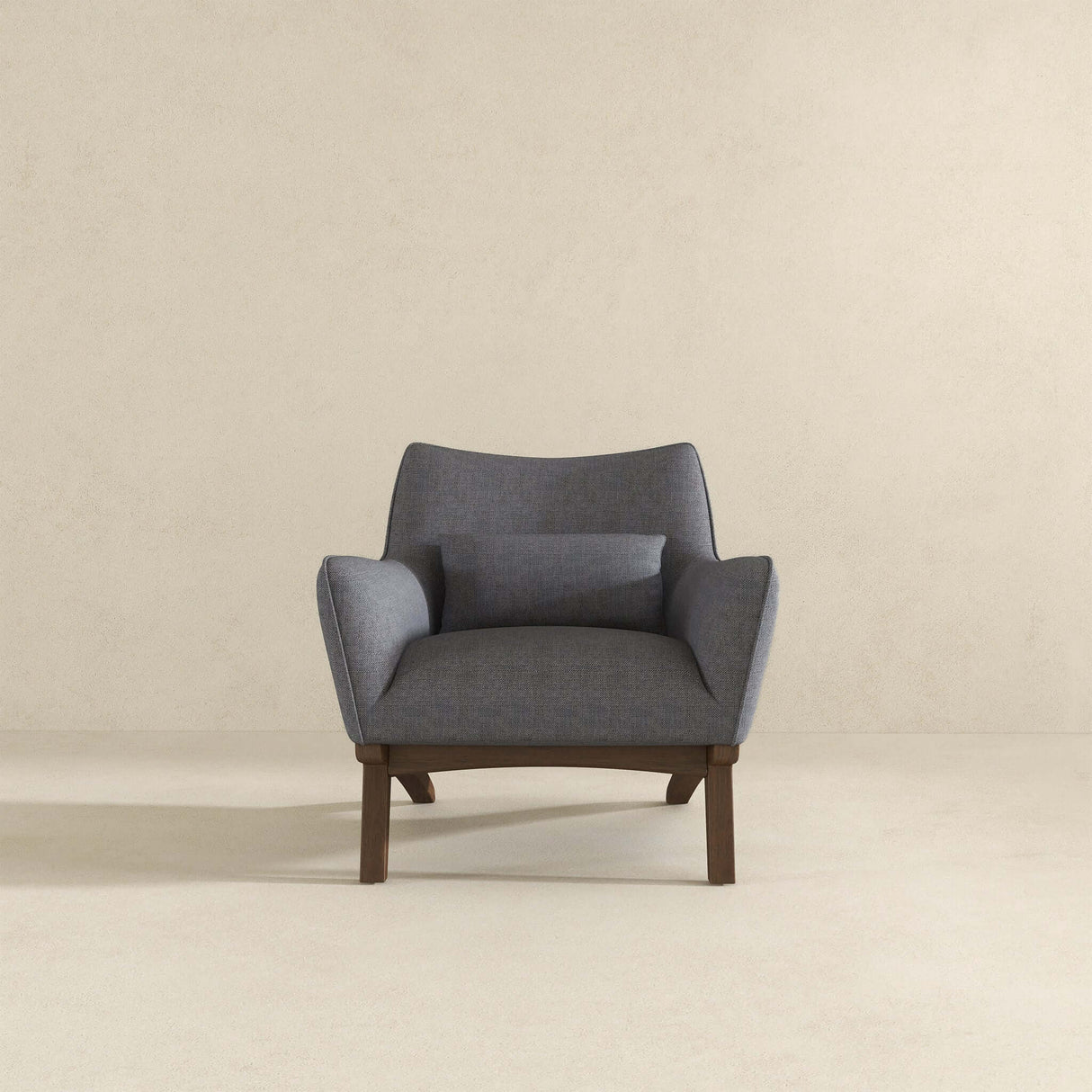 Brayden Mid Century Modern Sea Side Grey Linen Armchair - AFC00104 - Luna Furniture