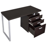 Brennan Cappuccino 3-Drawer Office Desk from Coaster - Luna Furniture