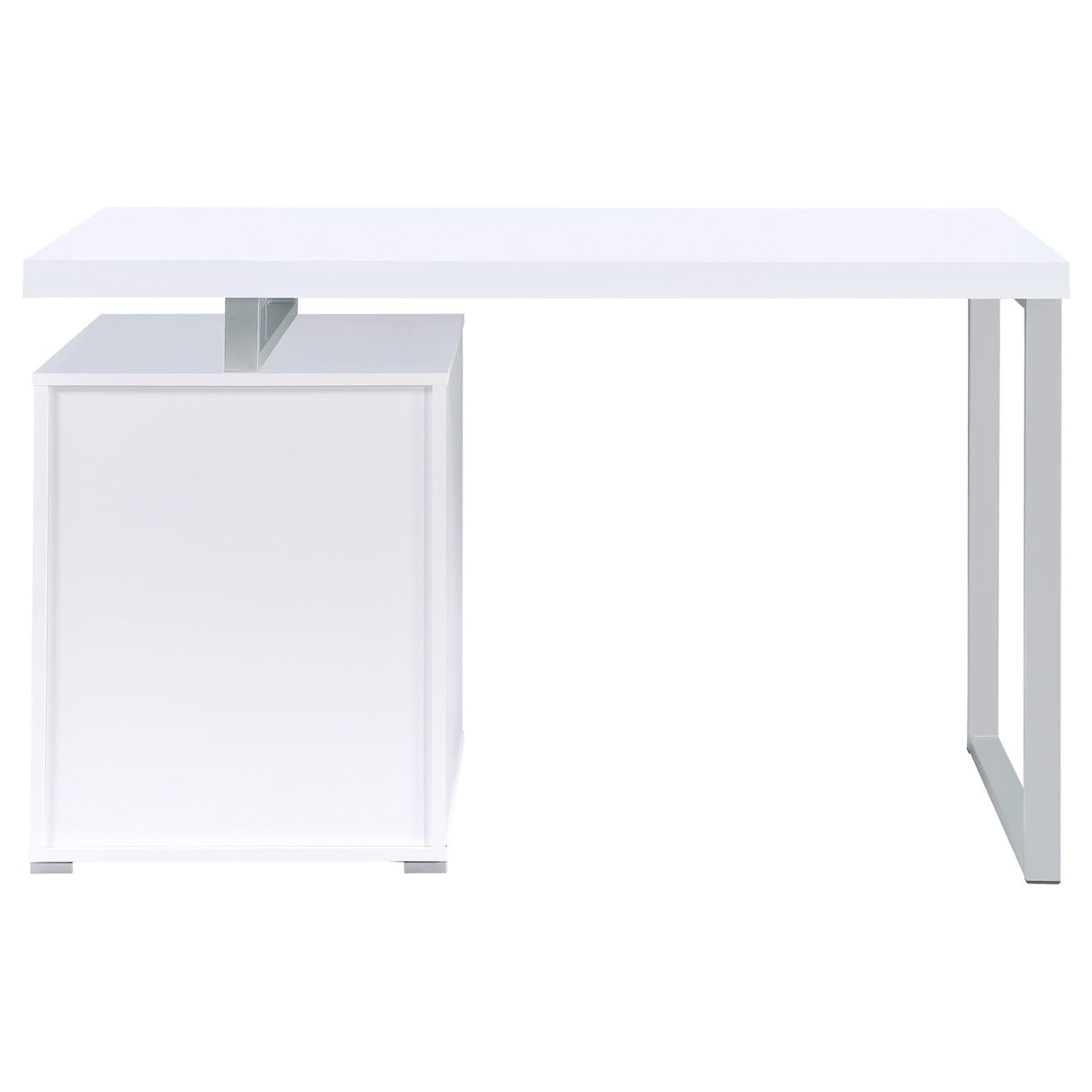 Brennan White 3-Drawer Office Desk from Coaster - Luna Furniture