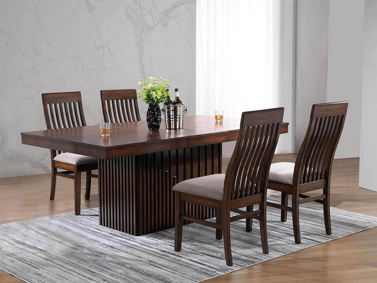 Briarwood 5-piece Rectangular Dining Set with Removable Extension Leaf Mango Oak - 182991-S5 - Luna Furniture