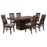 Briarwood 7-piece Rectangular Dining Set with Removable Extension Leaf Mango Oak - 182991-S7 - Luna Furniture