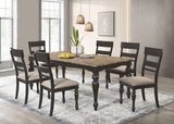 Bridget Ladder Back Dining Side Chair Stone Brown and Charcoal Sandthrough (Set of 2) from Coaster - Luna Furniture