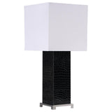 Bridle Square Shade Bedside Table Lamp Black from Coaster - Luna Furniture