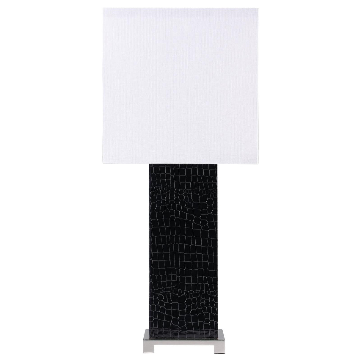 Bridle Square Shade Bedside Table Lamp Black from Coaster - Luna Furniture