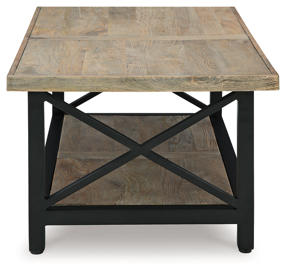 Bristenfort Brown/Black Coffee Table from Ashley - Luna Furniture