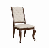 Brockway Cove Cream/Antique Java Tufted Dining Chairs, Set of 2 from Coaster - Luna Furniture