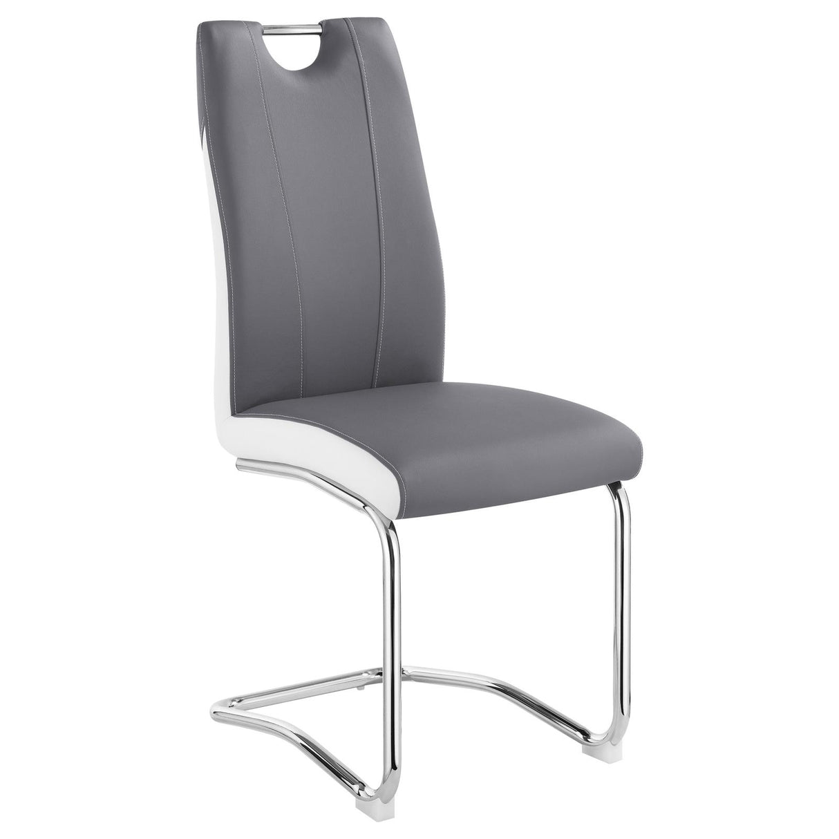 Brooklyn Gray/White Upholstered Side Chairs with S-frame, Set of 4 from Coaster - Luna Furniture