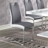 Brooklyn Gray/White Upholstered Side Chairs with S-frame, Set of 4 from Coaster - Luna Furniture