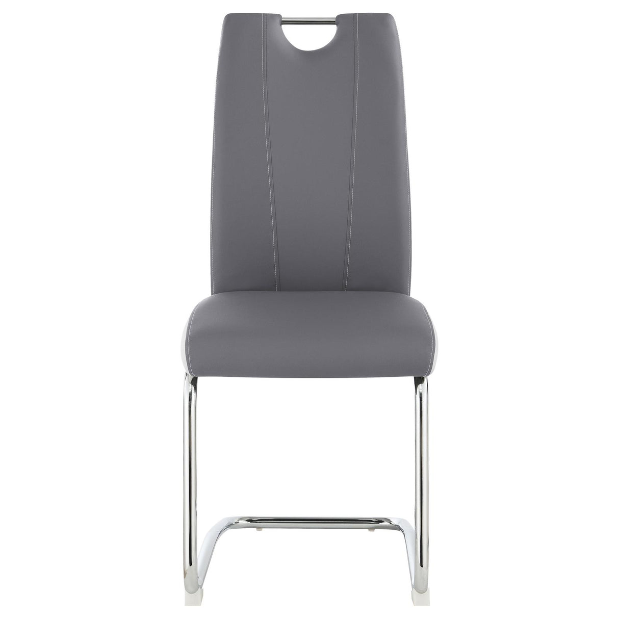 Brooklyn Gray/White Upholstered Side Chairs with S-frame, Set of 4 from Coaster - Luna Furniture