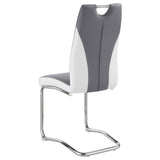 Brooklyn Gray/White Upholstered Side Chairs with S-frame, Set of 4 from Coaster - Luna Furniture