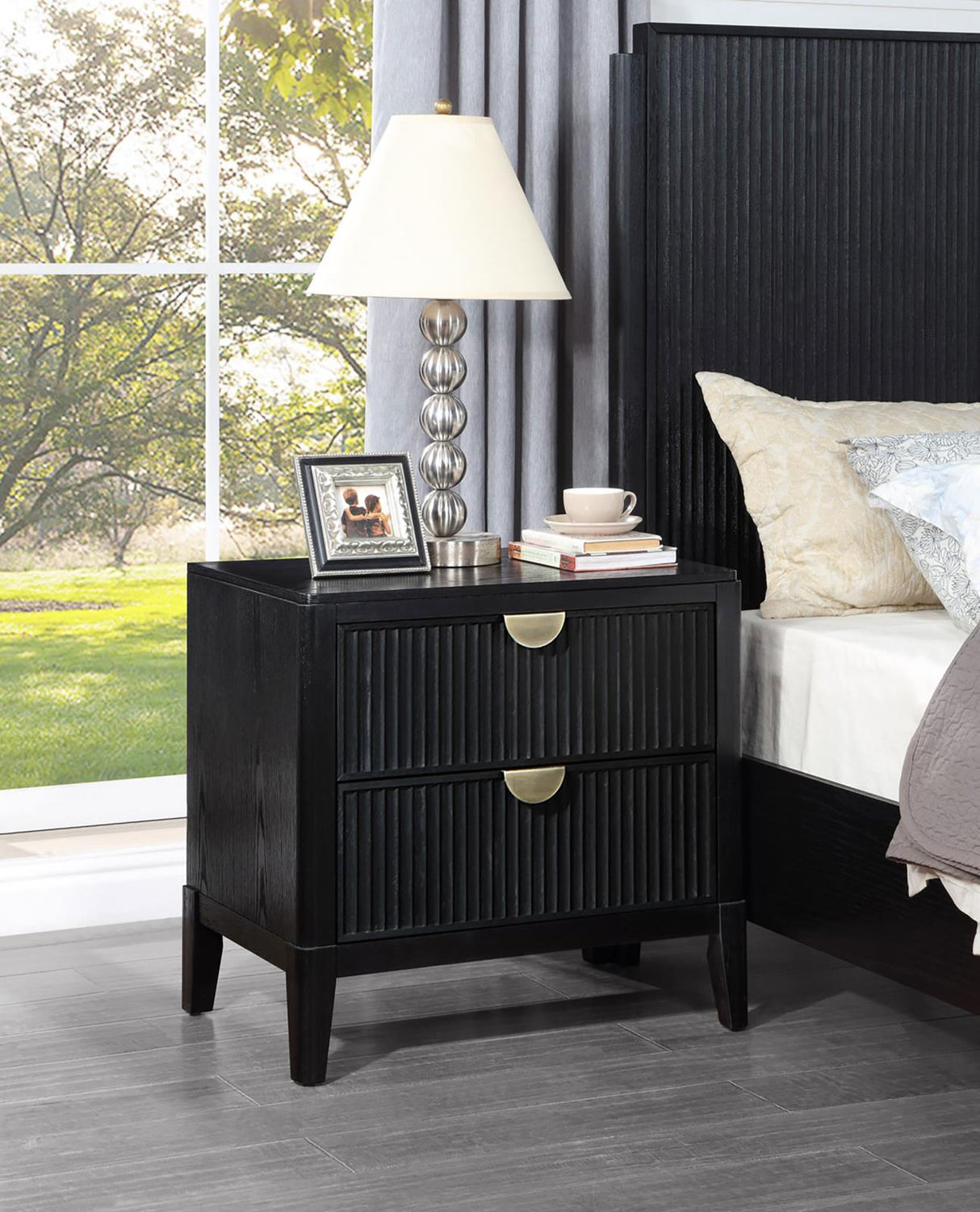 Brookmead 2-Drawer Nightstand Black from Coaster - Luna Furniture