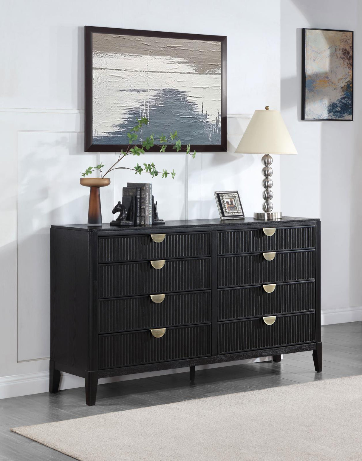 Brookmead 8-drawer Bedroom Dresser Black from Coaster - Luna Furniture