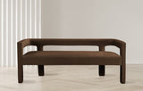 Athena Brown Velvet Bench from Meridian - Luna Furniture