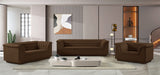 Brown Cascade Velvet Fabric Sofa from Meridian - Luna Furniture