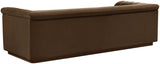 Brown Cascade Velvet Fabric Sofa from Meridian - Luna Furniture