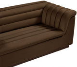 Brown Cascade Velvet Fabric Sofa from Meridian - Luna Furniture