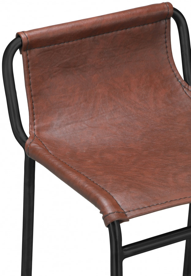 Dax Brown Faux Leather Counter Stool from Meridian - Luna Furniture