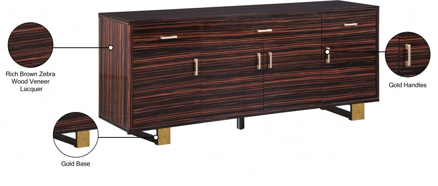 Excel Brown Sideboard/Buffet from Meridian - Luna Furniture