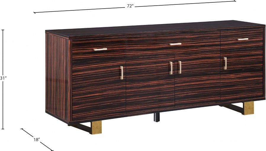 Excel Brown Sideboard/Buffet from Meridian - Luna Furniture