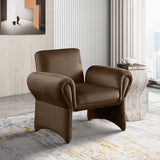 Brown Fleurette Velvet Accent Chair from Meridian - Luna Furniture