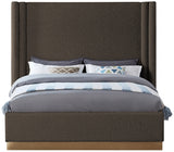 Brown Halton Boucle Fabric King Bed from Meridian - Luna Furniture