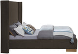 Brown Halton Boucle Fabric King Bed from Meridian - Luna Furniture