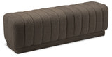 Heathrow Brown Ottoman | Bench from Meridian - Luna Furniture