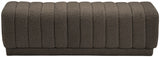 Heathrow Brown Ottoman | Bench from Meridian - Luna Furniture