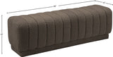 Heathrow Brown Ottoman | Bench from Meridian - Luna Furniture