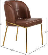 Jagger Brown Faux Leather Dining Chair from Meridian - Luna Furniture