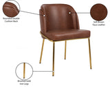 Jagger Brown Faux Leather Dining Chair from Meridian - Luna Furniture