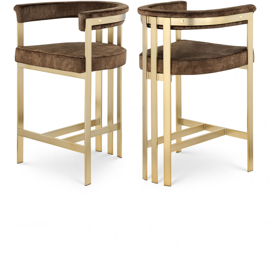 Marcello Brown Counter Stool from Meridian - Luna Furniture