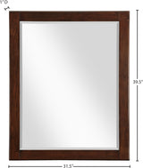 Maxine Brown Mirror from Meridian - Luna Furniture