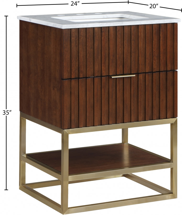 Monad Brown 24" Bathroom Vanity from Meridian - Luna Furniture