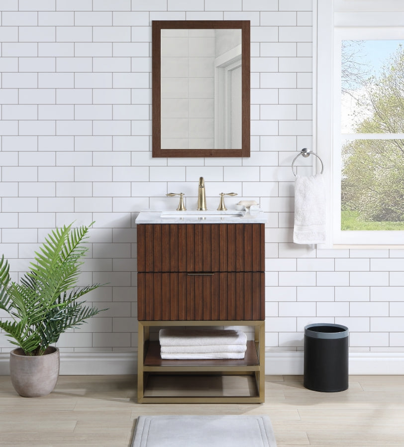 Monad Brown 24" Bathroom Vanity from Meridian - Luna Furniture