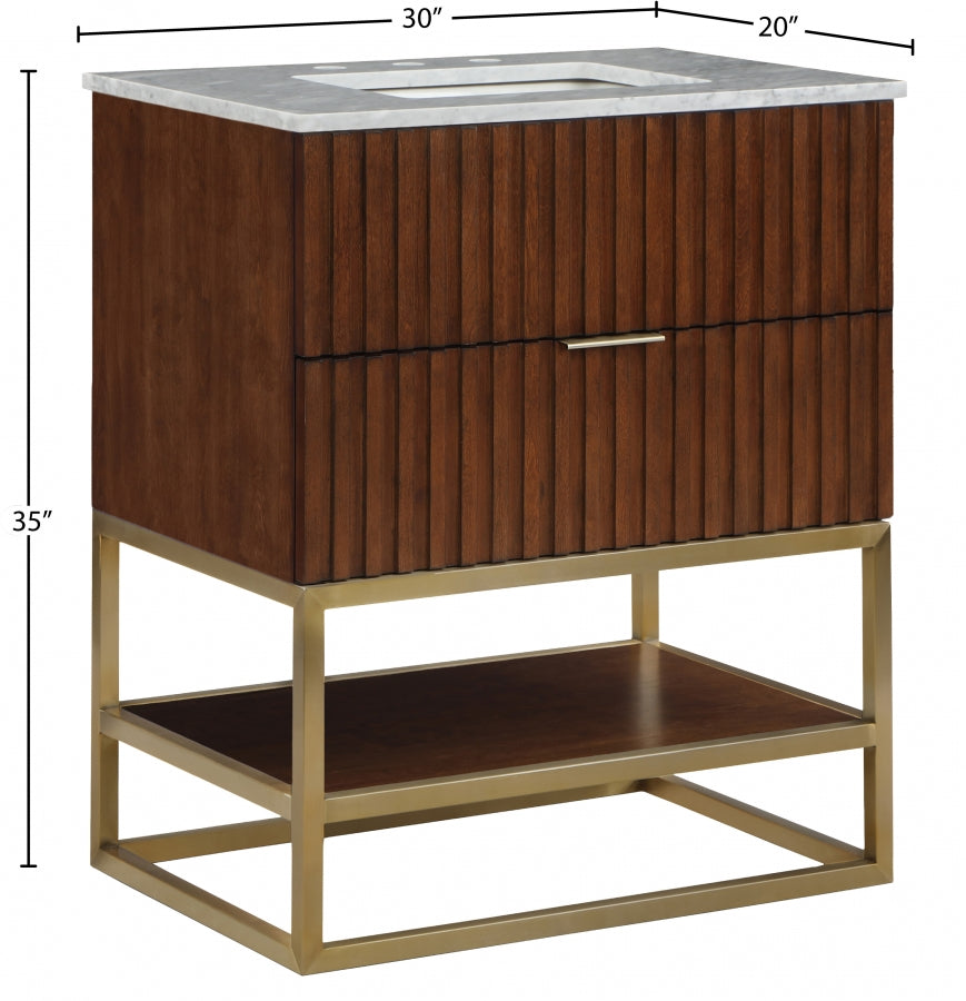 Monad Brown 30" Bathroom Vanity from Meridian - Luna Furniture