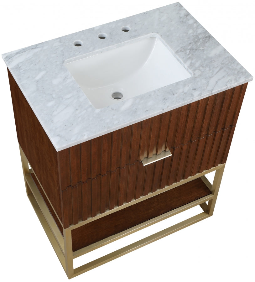 Monad Brown 30" Bathroom Vanity from Meridian - Luna Furniture