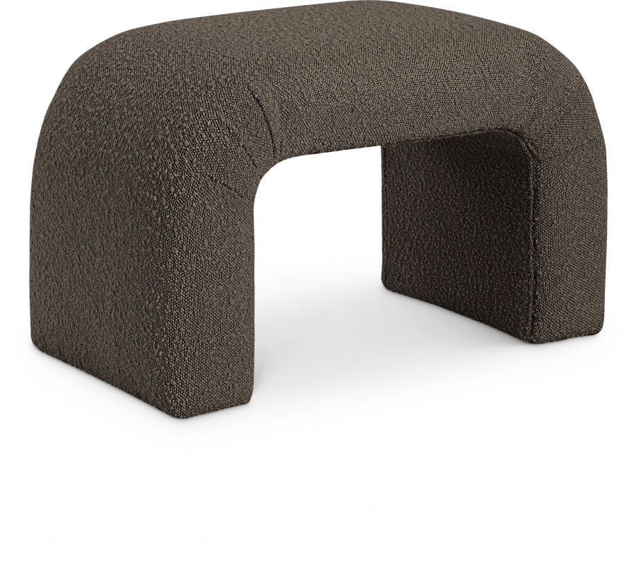 Niagara Brown Boucle Fabric Bench from Meridian - Luna Furniture