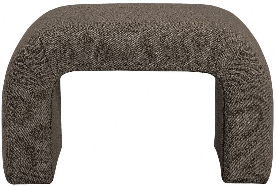 Niagara Brown Boucle Fabric Bench from Meridian - Luna Furniture