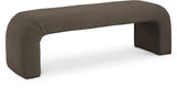 Niagara Brown Boucle Fabric Bench from Meridian - Luna Furniture