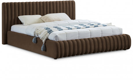 Brown Nico Velvet Full Bed from Meridian - Luna Furniture