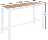 Nizuc Brown Outdoor Patio Aluminum Bar Table from Meridian - Luna Furniture