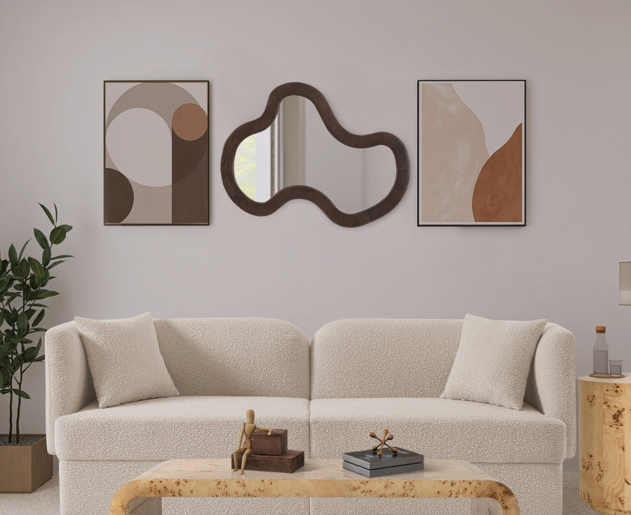 Brown Oblique Mirror from Meridian - Luna Furniture