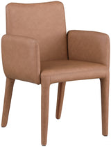 Brown Pelle Faux Leather Dining Chair / Accent Chair from Meridian - Luna Furniture