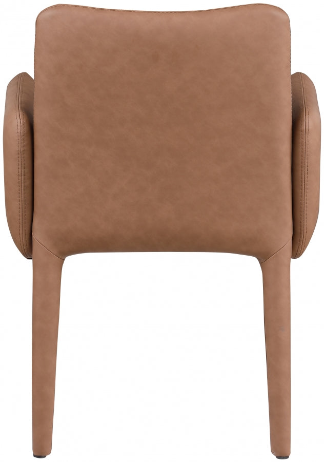 Brown Pelle Faux Leather Dining Chair / Accent Chair from Meridian - Luna Furniture